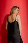 Black Silky Midi Cami