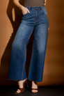 Mid Blue Wide Leg Jean