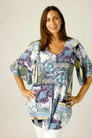 Paisley Jersey Bell Sleeve Top - FINAL SALE