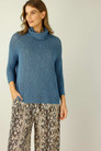 Denim Liberty Knit Turtle Neck