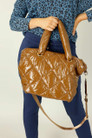 Tan Quilted Tote Bag - SALE