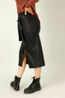 Black Leatherette Harlow Skirt