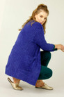 Cobalt Eyelash Knit Relaxed Cardigan