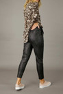 Black Leatherette Slouch Pant