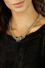 Gold Silver Knotted Necklace