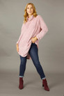 Pink Velour Oversize Jumper