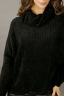 Black Velour Turtle Neck - SALE