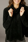 Black Velour Turtle Neck - SALE