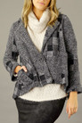 Charcoal Faux Fur Swing Jacket - FINALSALE