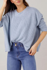 Pale Blue Mod Rib Crew Jumper