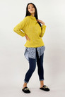 Yellow Raglan Turtle Neck Top - FINAL SALE