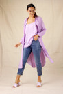 Lilac Silky Shirt Dress - SALE