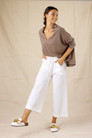 White Shan Rib Culotte -FINAL  SALE