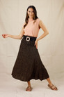 Gold Lurex Pleat Skirt - SALE