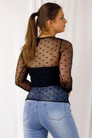 Black Spot Cool Mesh Top - SALE