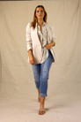 Almond Pinstripe Santo Blazer - SALE