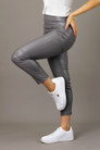 Grey Vegan Leather Pant