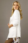 White Sheen Long Line Blazer - SALE