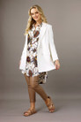 White Sheen Long Line Blazer - SALE