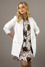 White Sheen Long Line Blazer - SALE