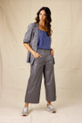 Grey Faux Leather Culotte - SALE