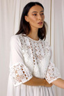 White Lace Peplum Top - SALE