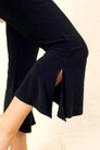 Black Jersey Flared Split Pant - SALE