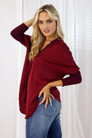 Wine Seta Twist Back Top - SALE