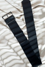 Black Square Buckle Belt