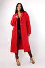 Red Zip Hem Coat