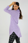 Lilac Fluffy Turtle Jumper