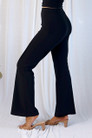 Black Jersey Flared Pant