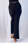 Black Jersey Flared Pant