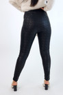 Black Lace Leather Look Legging