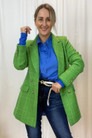 Green Textured Blazer