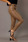 Mocha Vegan Leather Pant