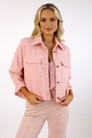 Pink Textured Crop Blazer