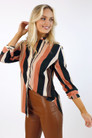 Stripe Chiffon Asana Shirt