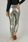 Silver Vegan Leather Easy Jean