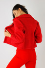 Red Soft Crop Jacket