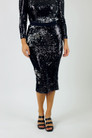 Black & Silver Sequin Skirt