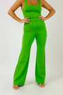 Green Ponte Wide Leg Flare