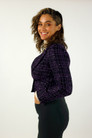 Purple Tweed Cropped Blazer