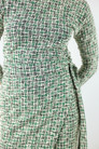 Green Tweed Wrap Skirt