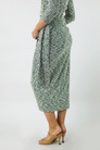 Green Tweed Wrap Skirt