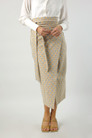 Silver Tweed Wrap Skirt