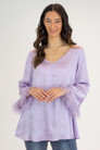 Lilac Silky Feather Top