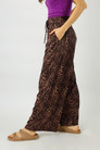 Brown Leopard Silky Long Culotte