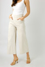 Beige & White Bengaline Jet Culotte