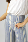 Blue Stripe Bengaline Jet Culotte